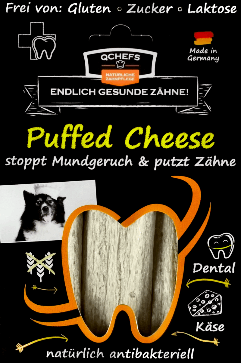 Puffed Cheese, 3 Kauknochen (ca. 14 cm lang)