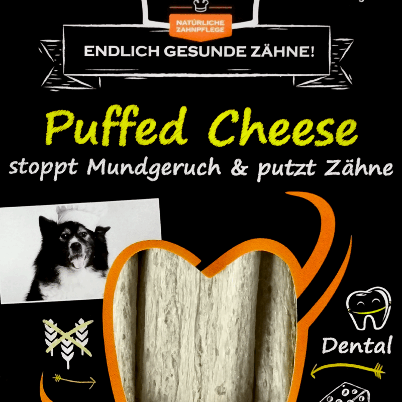 Puffed Cheese, 3 Kauknochen (ca. 14 cm lang)